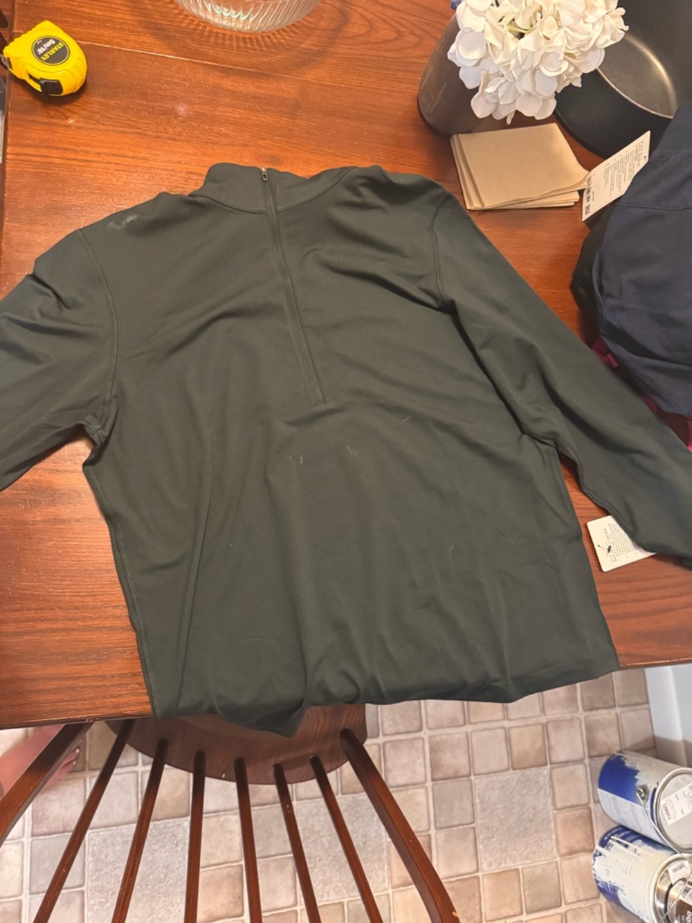 lululemon athletica Men's Dark Green Quarter-Zip Pullover